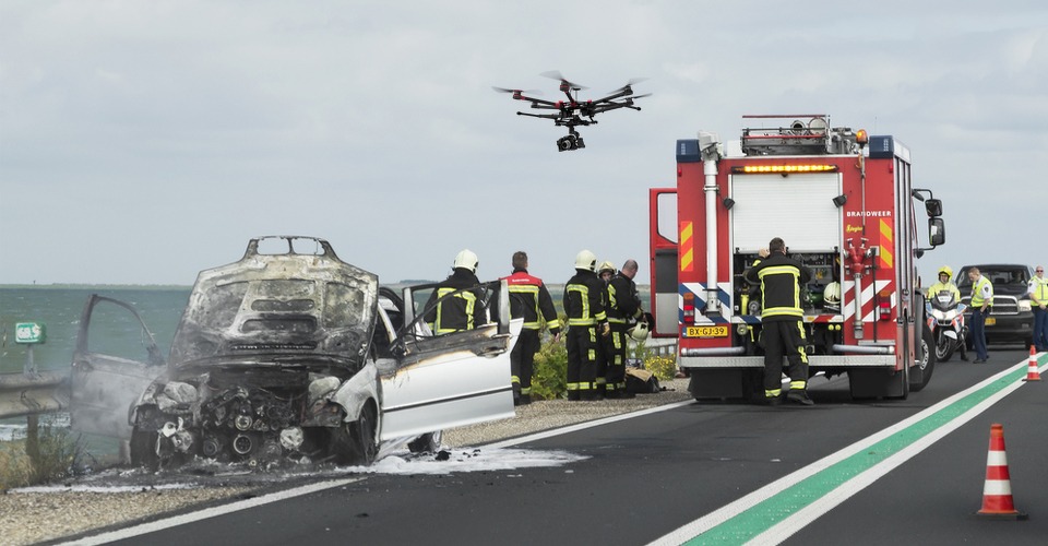 Drones quadcopter bij verkeersongeluk 960x500