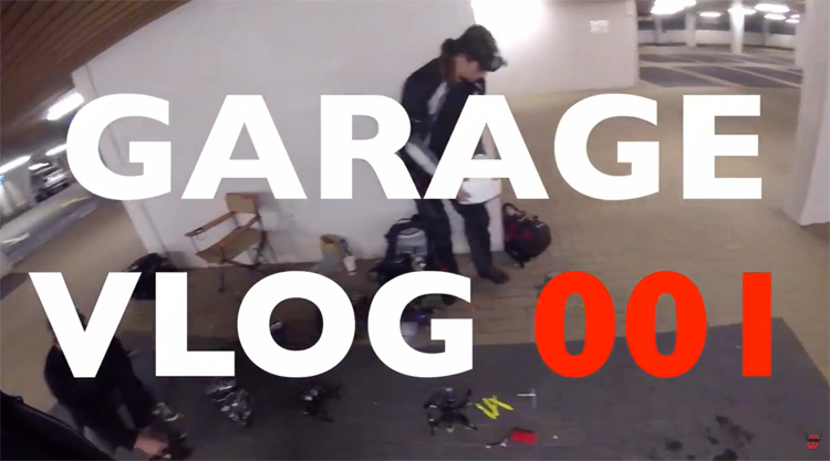 Jorgo, Rene en Juan van Team SQG vliegen met drones in parkeergarage